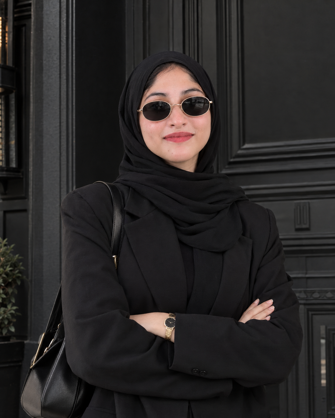 confident hijabi fashion portrait